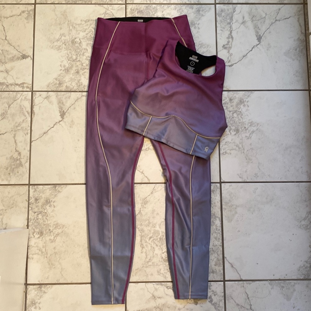 Good American • Purple Ombré Workout Set